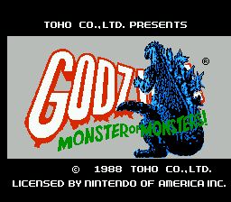 Godzilla: Monster of Monsters title screenshot